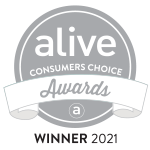 „Alive Consumers Choice Awards 2021“ nugalėtojo ženklelis.