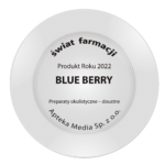 Sidabrinis apdovanojimo ženklelis su „Świat Farmacji 2022 metų produktas“ įvertinimu „Blue Berry“.