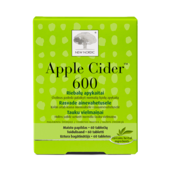 „New Nordic Apple Cider™“ — 60 tablečių su obuolių sidro actu, padedančių palaikyti virškinimą ir medžiagų apykaitą