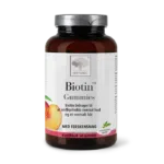 „New Nordic Biotin™ GUMMIES“ persikų skonio guminukai padeda palaikyti normalią odos ir plaukų būklę, taip pat normalią medžiagų apykaitą.