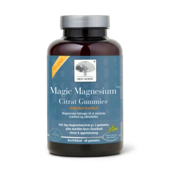 New Nordic Magic Magnesium™ Citrat Gummies – veganiškos magnio citrato guminukės, padedančios mažinti nuovargį, 60 guminukų.