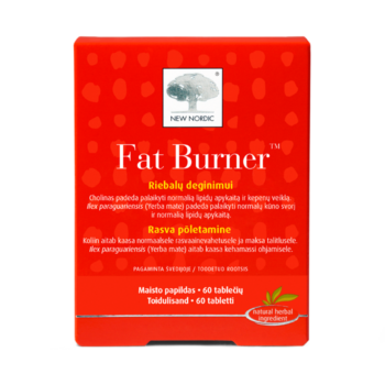 „New Nordic Fat Burner™“ tabletės su jerba mate, žaliosios arbatos ekstraktu ir cholinu padeda palaikyti normalią riebalų apykaitą ir gerą savijautą.