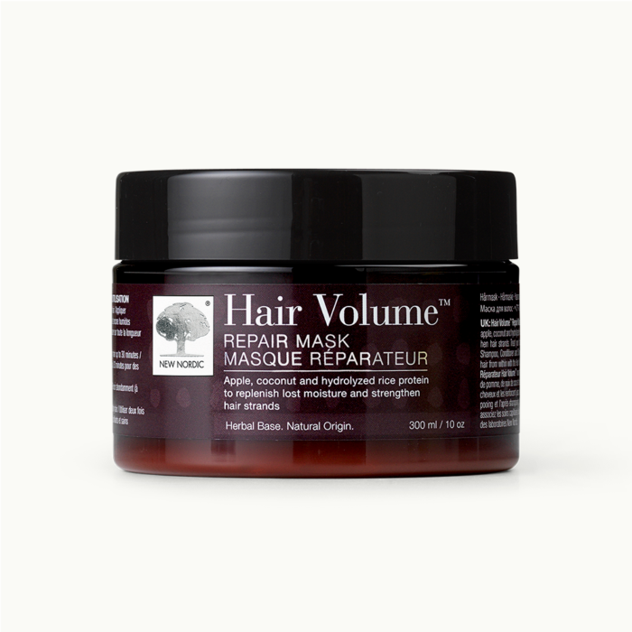 „Hair Volume™“ atkuriamosios kaukės pakuotės priekinė pusė.