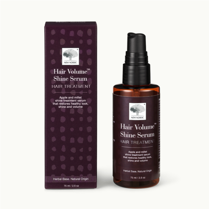 w_HairVolumeShineSerum_300_Front_UK_Tile1 „Hair Volume™ Shine Serum“ pakuotės priekinė pusė.