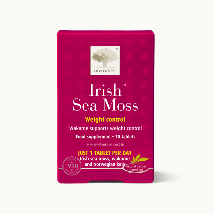 „Irish Sea Moss™“ pakuotės priekinė pusė.