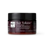 „New Nordic Hair Volume™“ atkuriamosios kaukės nuotrauka – giliai maitina ir stiprina plaukus obuolių, kokoso ir ryžių baltymais.