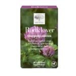 New Nordic Rødkløver pakuotė su raudonųjų dobilų žiedais.