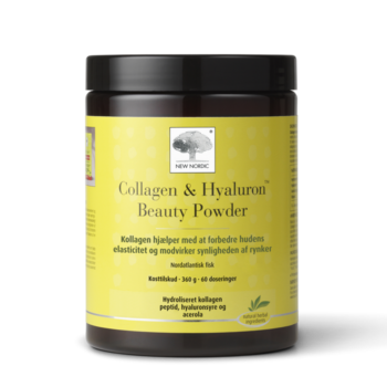 New Nordic Collagen & Hyaluron™ Beauty Powder – kolageno milteliai su hialurono rūgštimi ir acerola, 60 porcijų.