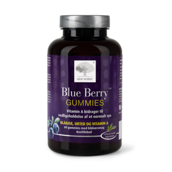 „New Nordic Blue Berry™“ želė saldainiai yra praturtinti mėlynių ekstraktu ir vitaminu A, kuris padeda išlaikyti normalią regą.
