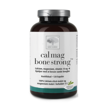 New Nordic CalMag Bone Strong™ – maisto papildas su kalciu, magniu bei vitaminais D ir K sveikiems kaulams, 120 kapsulių.