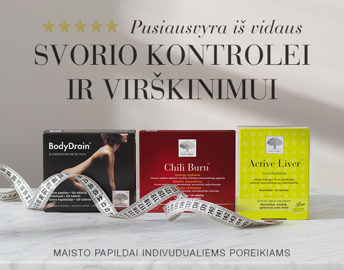 New Nordic BodyDrain, Chili Burn ir Active Liver pakuotės su matavimo juosta svorio kontrolei.