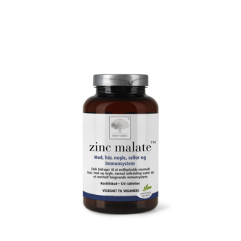 New Nordic Zinc Malate™ maisto papildo pakuotė su 120 tablečių.