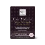 New Nordic Hair Volume™ Mega Strength maisto papildas su 60 tablečių, skirtas plaukų augimui ir apimčiai.